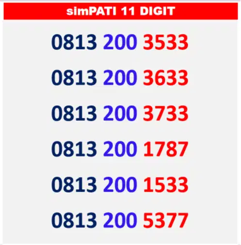simpati 11 digit