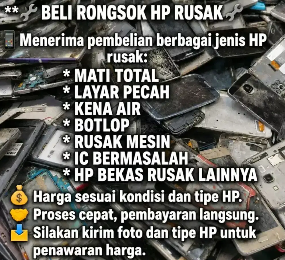 Dicari handphone rusak