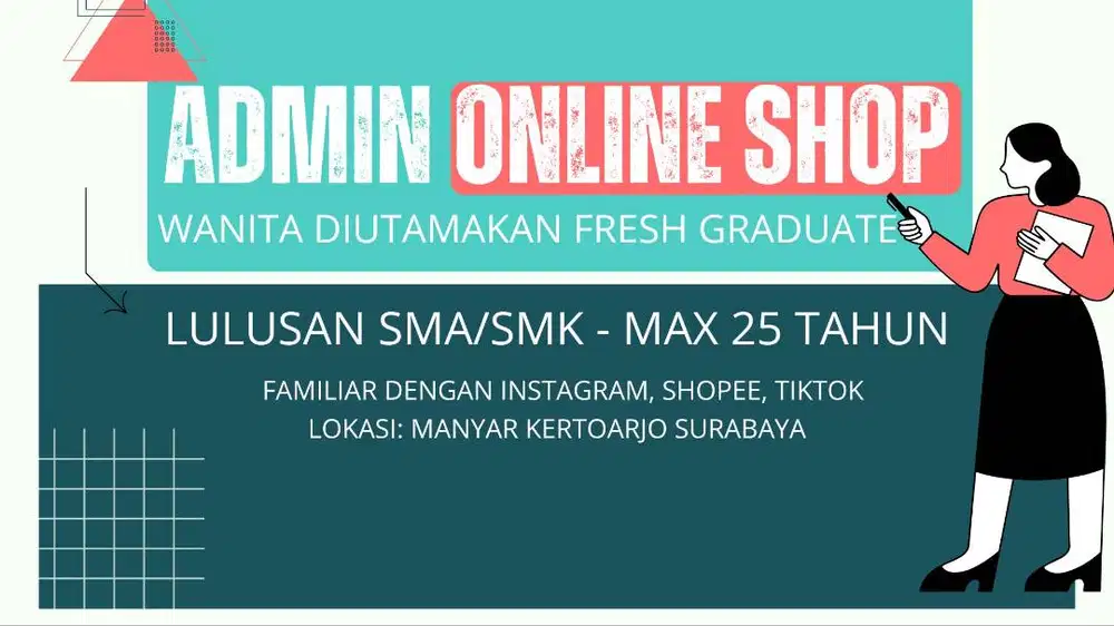 DICARI ADMIN PEREMPUAN
