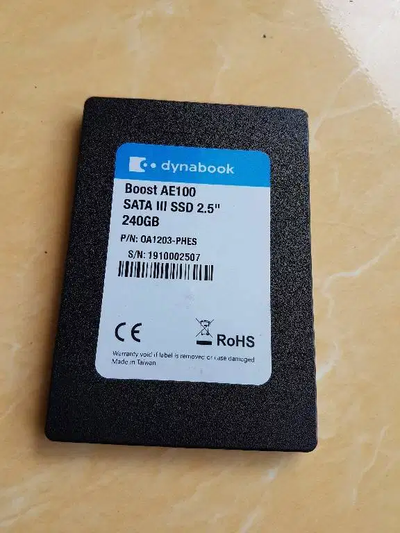 SSD Dynabook AE100 240GB Sata3 sehat 100% pot 183 day