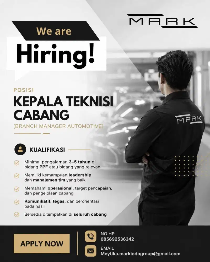 KEPALA TEKNISI CABANG (Branch Manager Automotive)