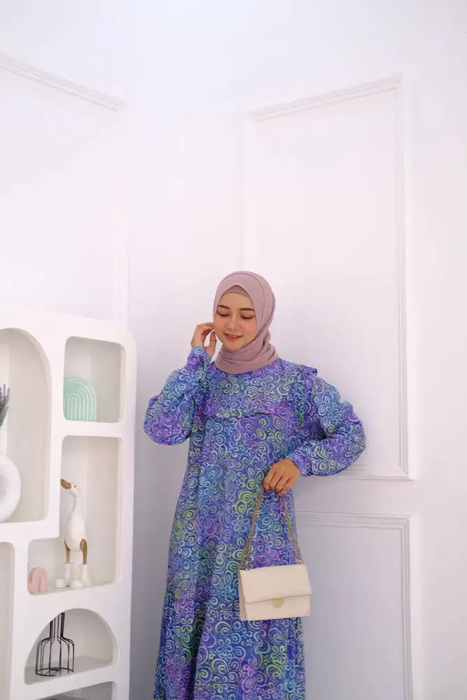 Gamis Batik Violet Super