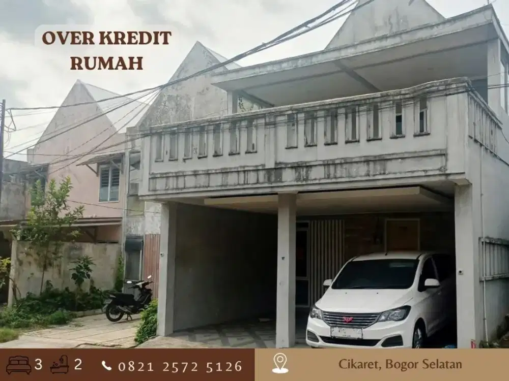 Rumah Over Kredit 2LT 89JT dkt Stasiun KRL di Perum Shafa Townhouse Bogor