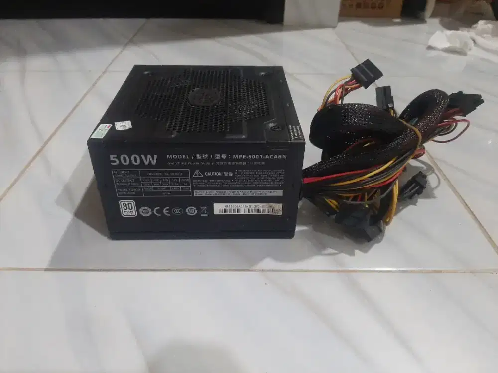 POWER SUPPLY COOLER MASTER ELITE V4 500W 80+ MULUS (Blm Prnh Service)