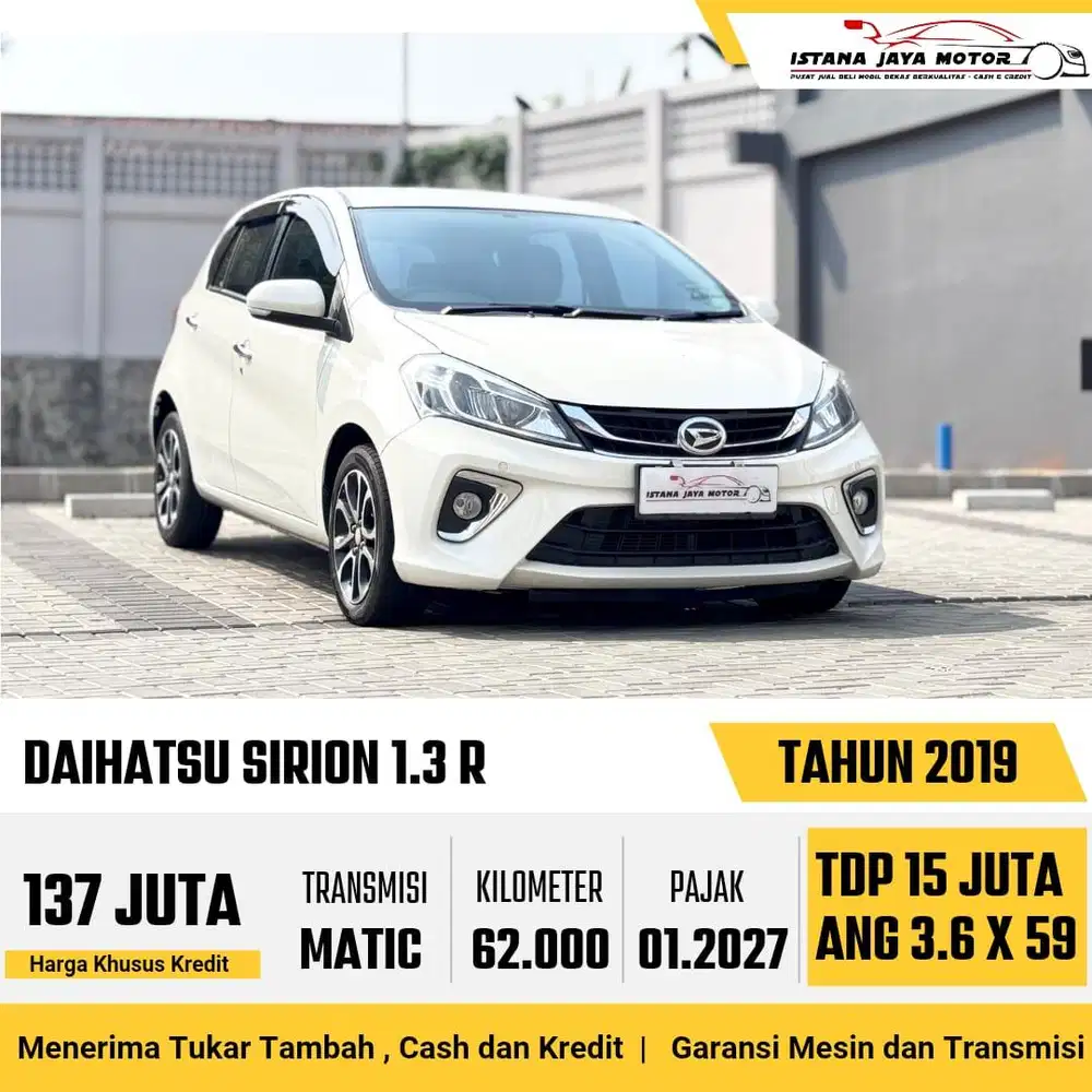 LOW KM !! Daihatsu Sirion R 1.3 Automatic 2019 Putih