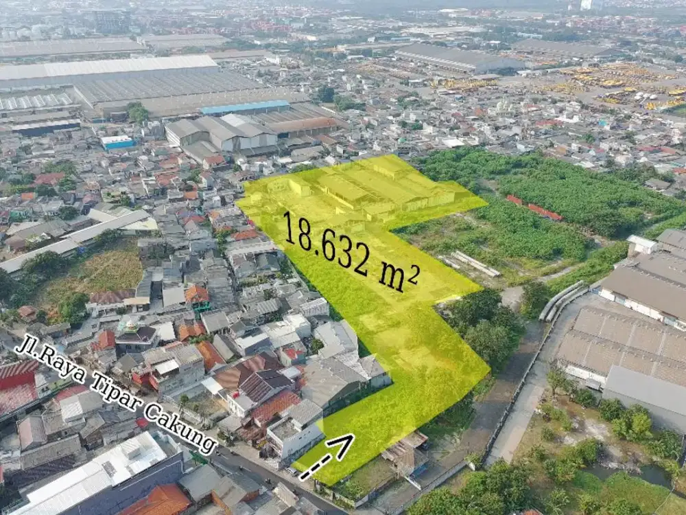 DIJUAL & DISEWA! Lahan Luas Komersial 18.632m² di Jl Tipar Cakung Jakarta Timur
