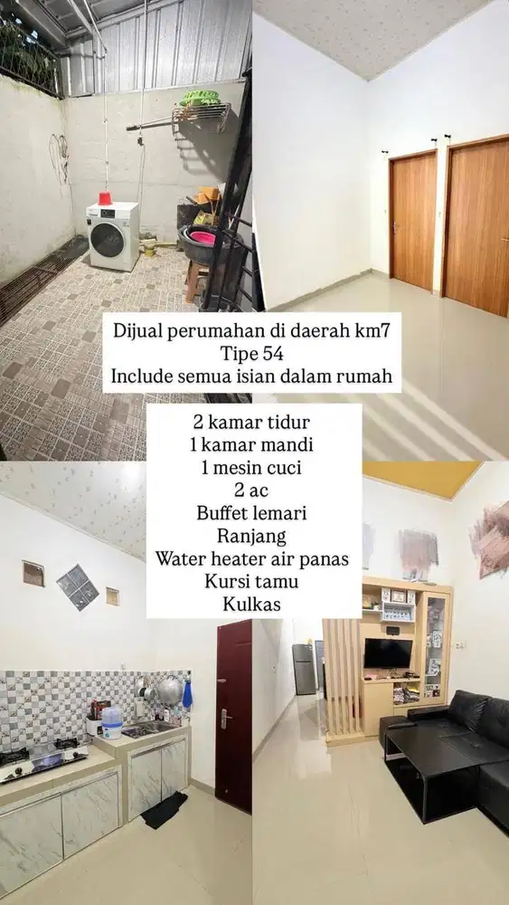 DI JUAL CEPAT RUMAH DI KM7 1 LANTAI 2 KAMAR TIDUR 1  KAMAR MANDI