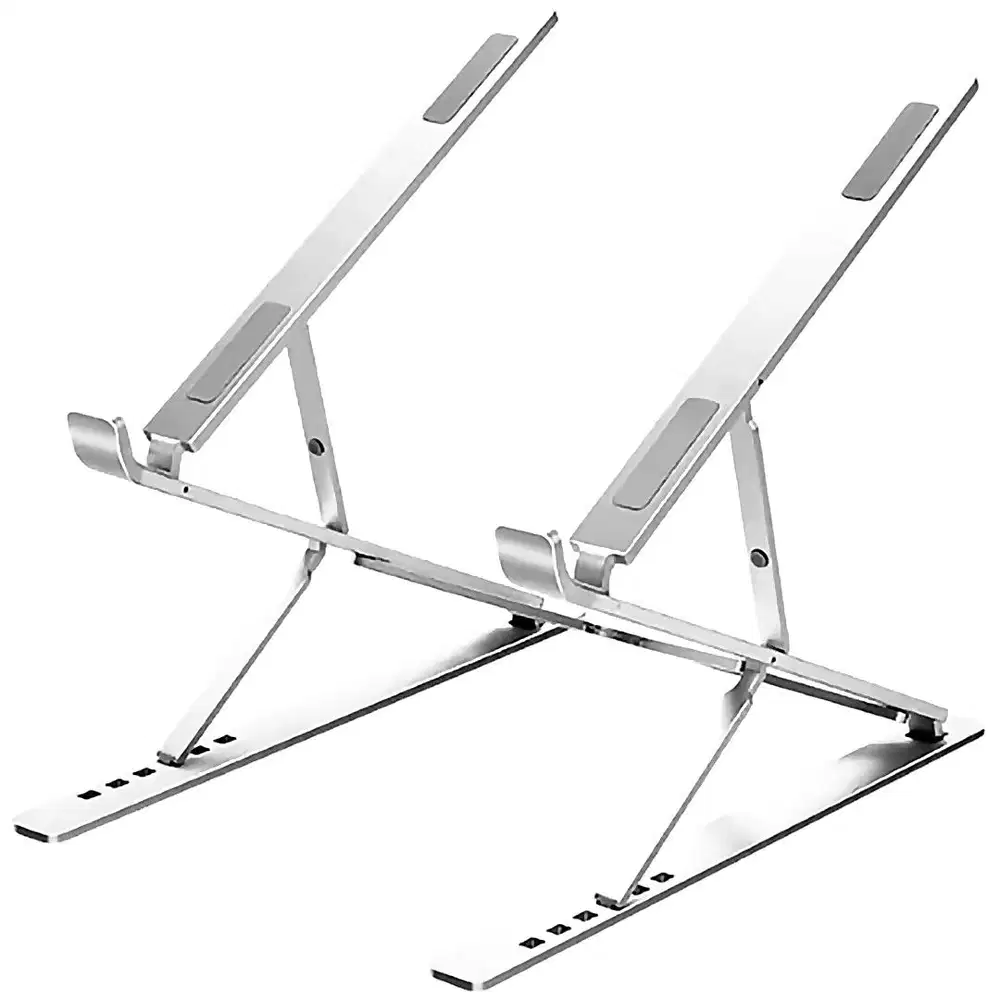 260623B N8 Double Layer Full Aluminium Metal Alloy Laptop Stand Silver