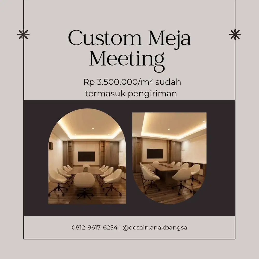 Custom Meja Meeting Kantor Minimalist
