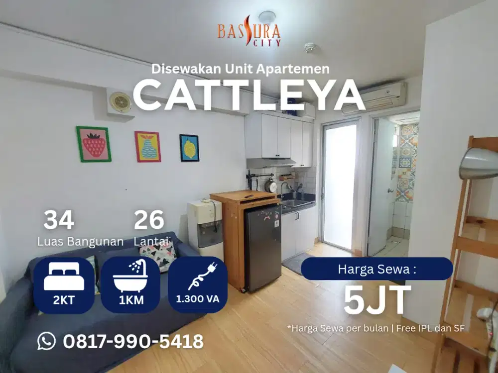 Sewa 2BR Furnished atas mall Apartemen Bassura City tower C