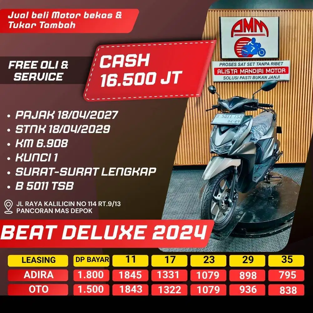 BEAT DELUXE TH 2024 BISA KREDIT/TUKAR TAMBAH/BISA PAKAI CC/PAYLATER