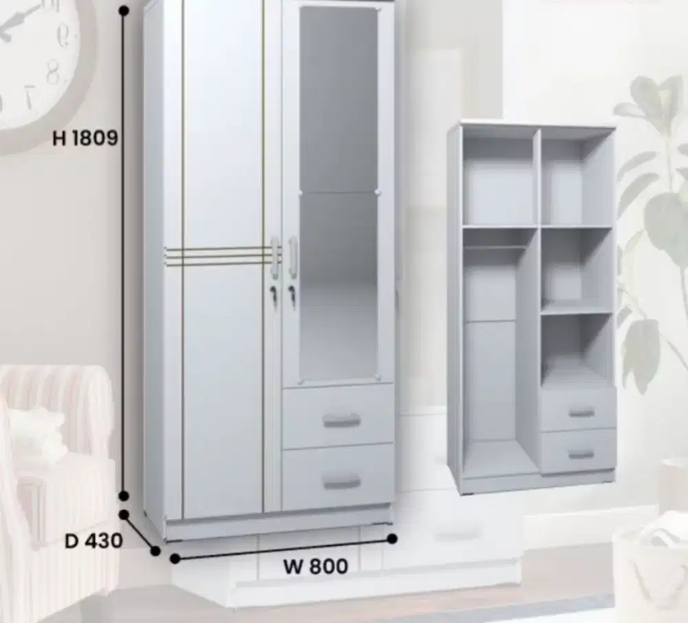 Lemari Pakaian Minimalis kokoh dan Elegant