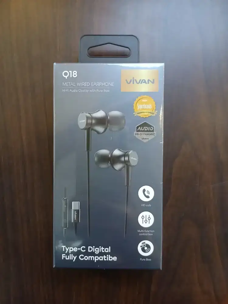 VIVAN Headset Semi In-Ear Earphone Type-C Metal Body Powerful Bass