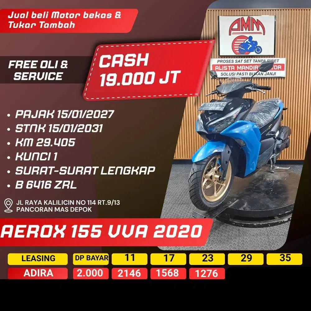 AEROX VVA 2020 PAJAK ON BISA KREDIT/TUKAR TAMBAH/ PAKAI CC/PAYLATER