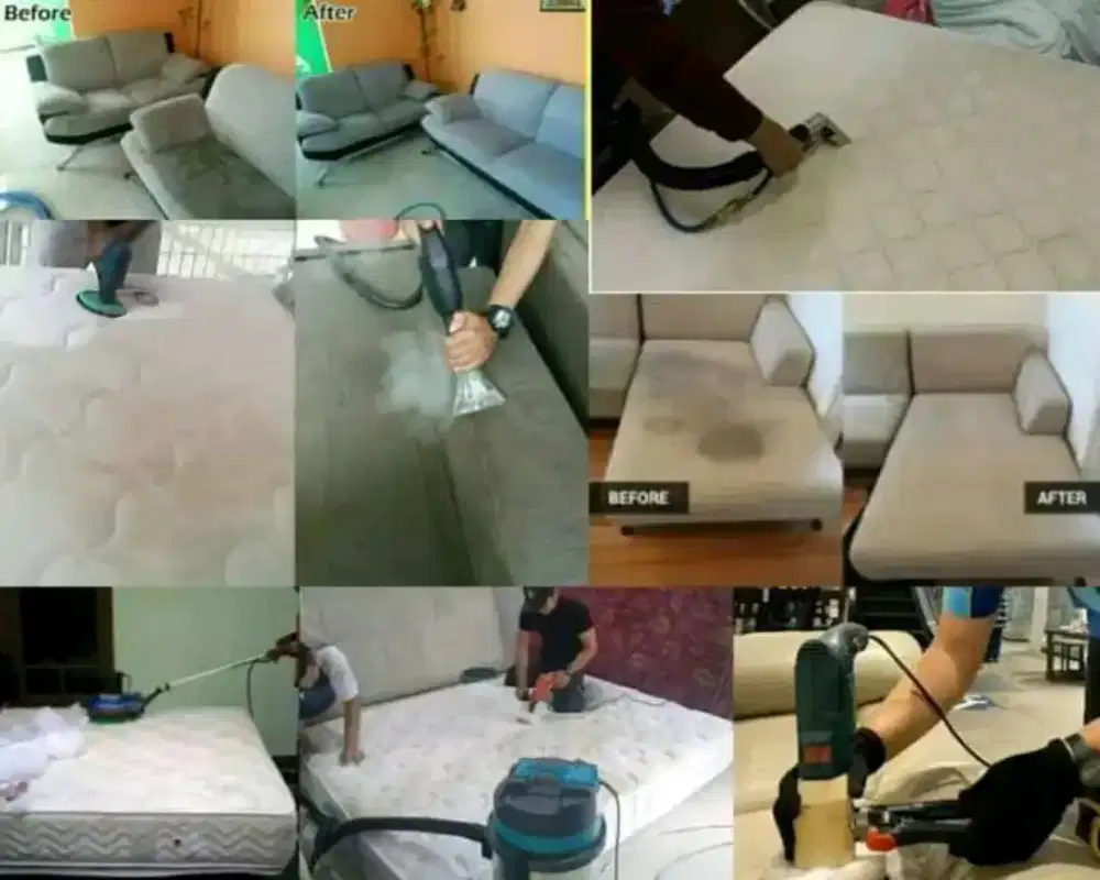 Cuci Springbed/Kasur, Cuci Sofa, Cuci Plafon Mobil, Cuci Jok Mobil.