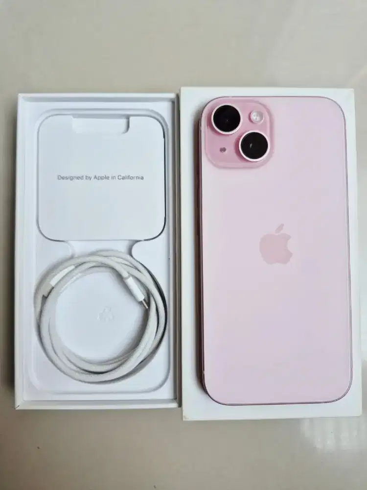 Iphone 15 128GB Pink Like New Original Resmi