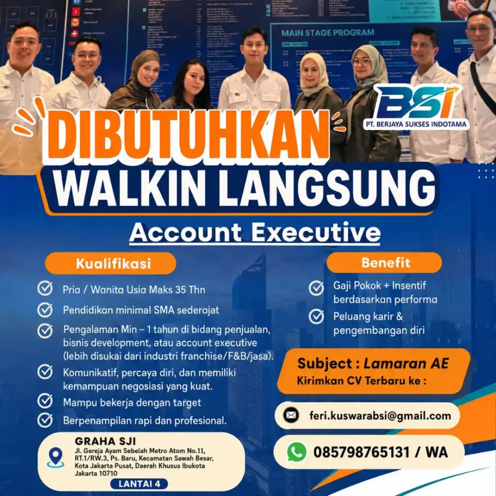 LOWONGAN KERJA MARKETING