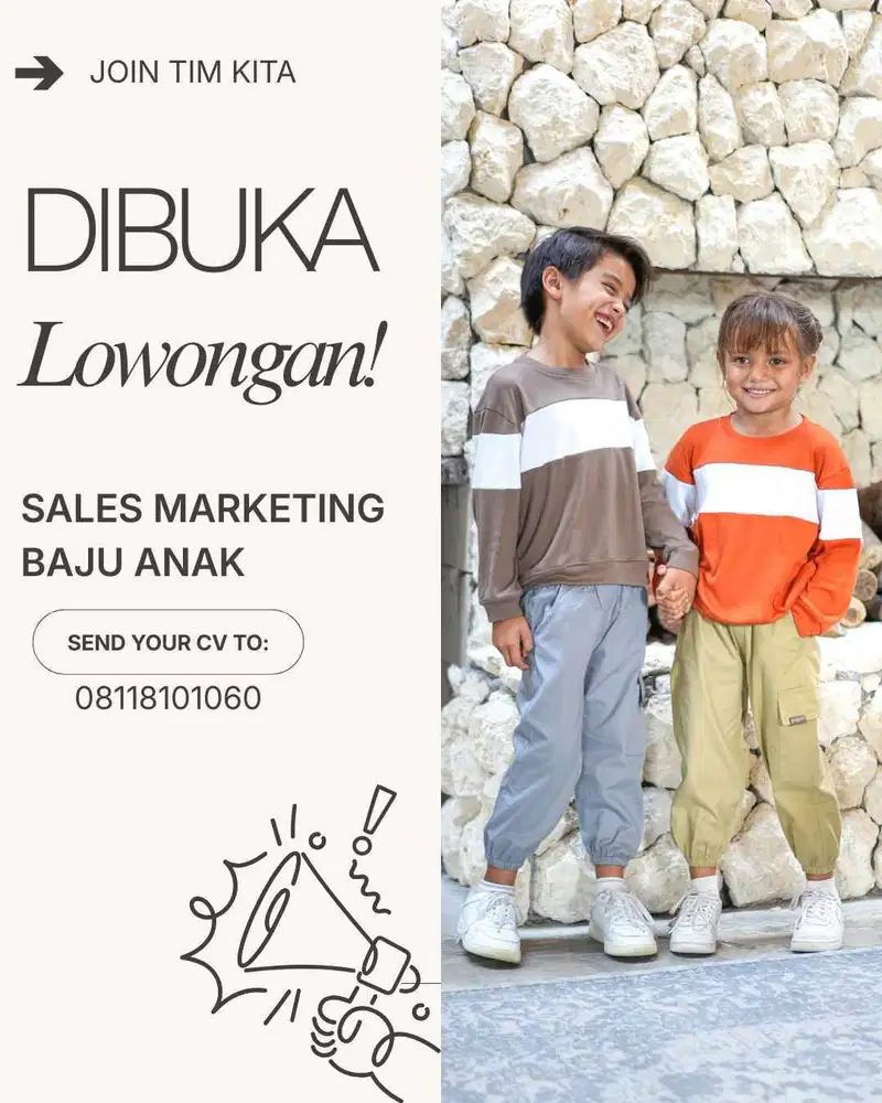 DICARI SALES BAJU ANAK DAN PERLENGKAPAN ANAK