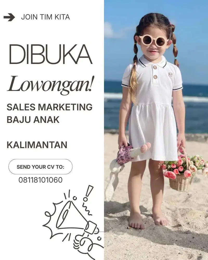 DICARI SALES BAJU ANAK DAN PERLENGKAPAN ANAK - KALIMANTAN