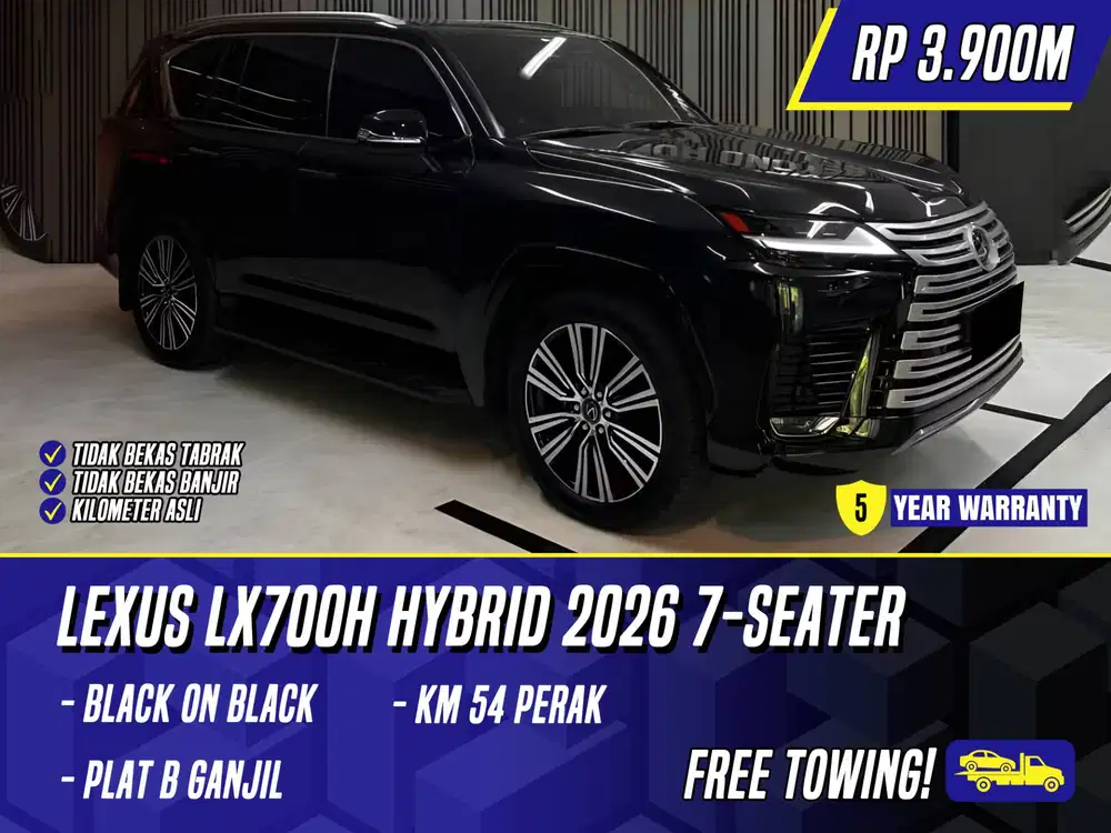 Lexus LX700h Hybrid 2026 NIK 2025 7 Seater Black Hitam LX700 h LX 700
