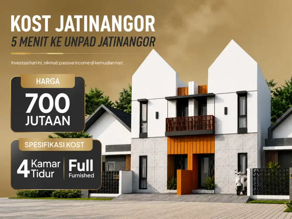 Kost 4 Kamar Full Furnished LT 67 m² LB 51 m² Jatinangor Dekat UNPAD