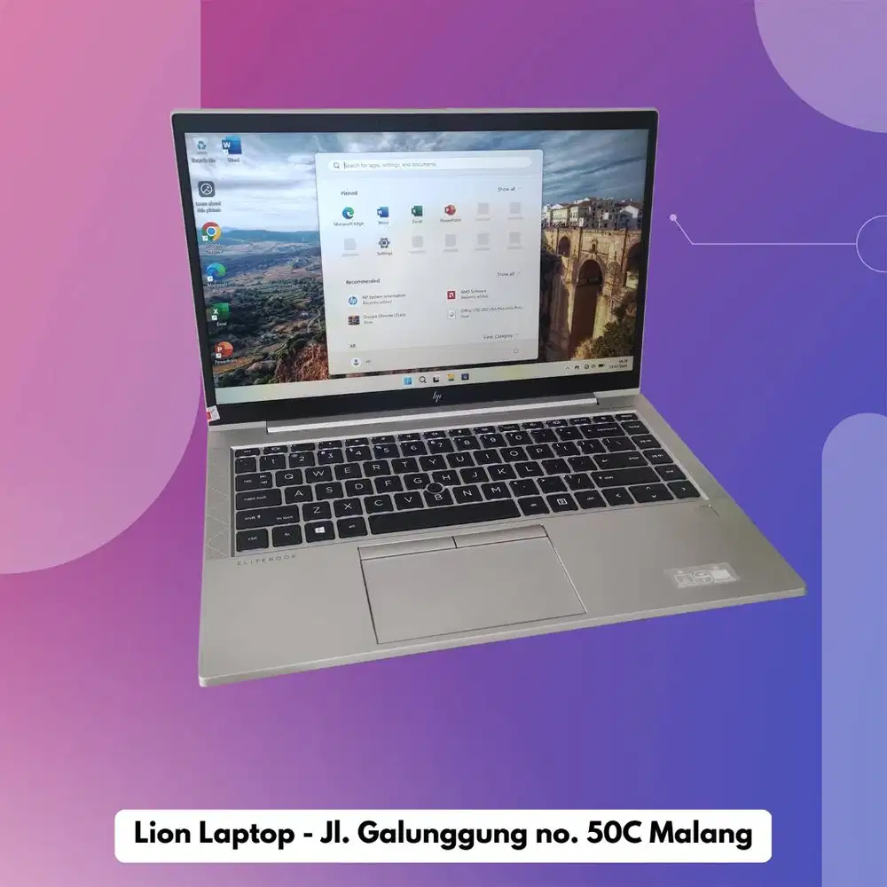RAM 16GB Ryzen 5 SSD 256GB Slim Alumium HP Elitebook 845 G7 [12|08]