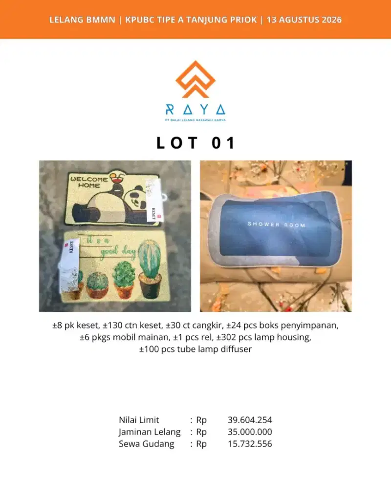 KESER, CANGKIR, BOX PENYIMPANAN, MOBIL MAINAN, LAMP HOUSING DLL