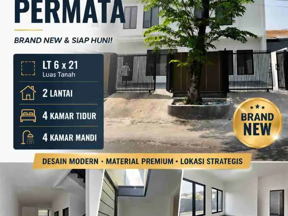Dijual Rumah Brand New 2 Lantai uk 6x21 di Griya Permata Cipondoh