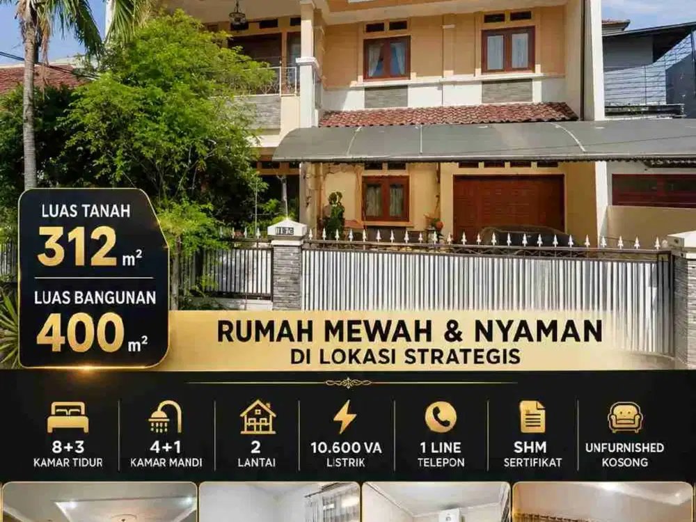 Dijual Rumah 2 Lantai dengan Luas 312m² di Taman Alfa Indah