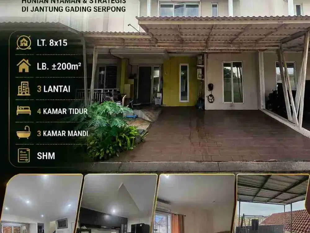 Dijual Rumah 3 Lantai Siap Huni di Latigo Village Gading Serpong