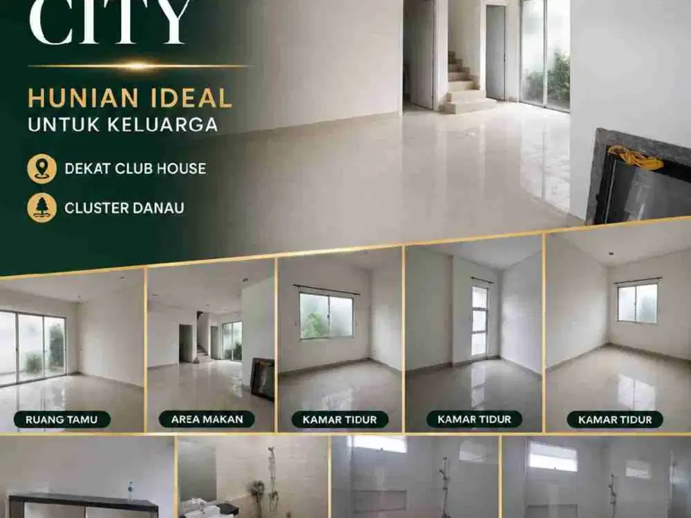 Dijual Rumah 2 Lantai dengan Luas 250m², posisi dekat Club House di Green Lake City