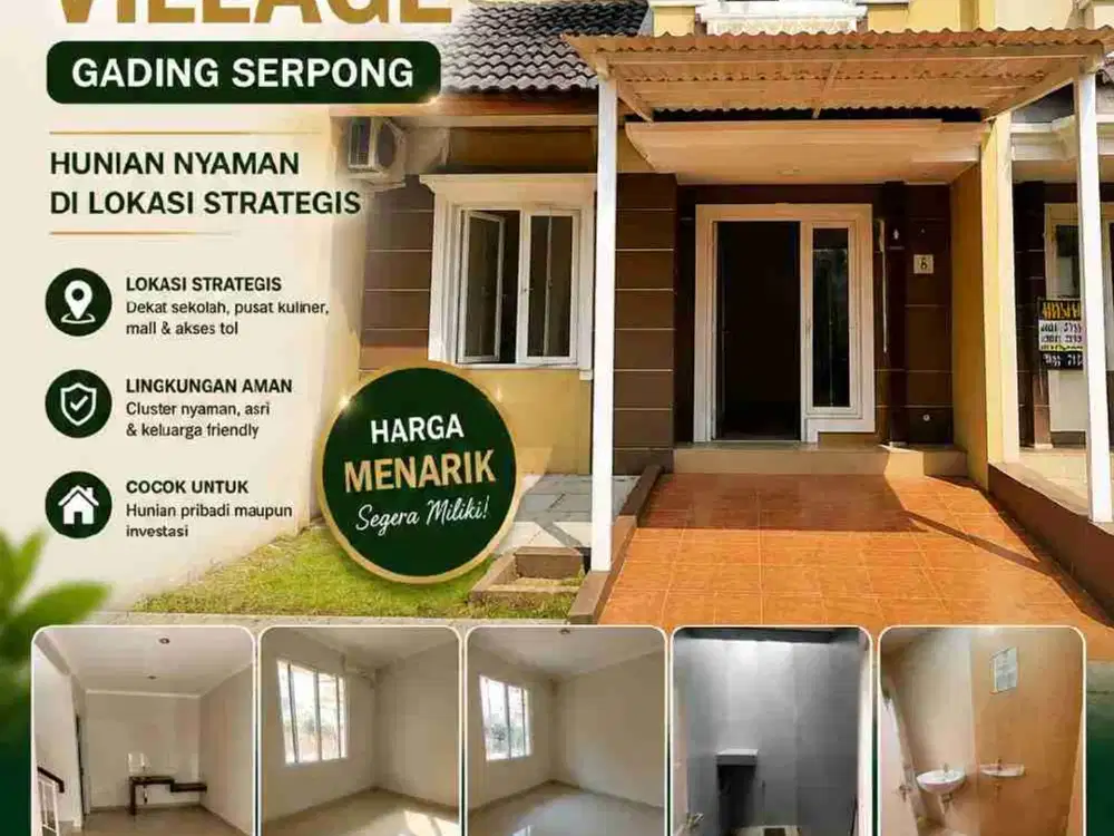 Dijual Rumah 2 Lantai di Samara Village Gading Serpong
