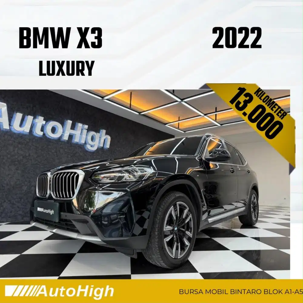 DP10% [Km13.000] X3 Luxury 2022 Black Reg 2024 #AUTOHIGH