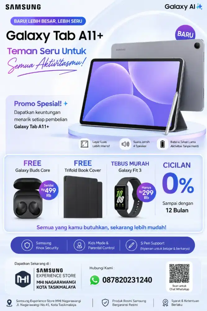 Samsung Galaxy Tab A11 FREE Galaxy Buds Cire