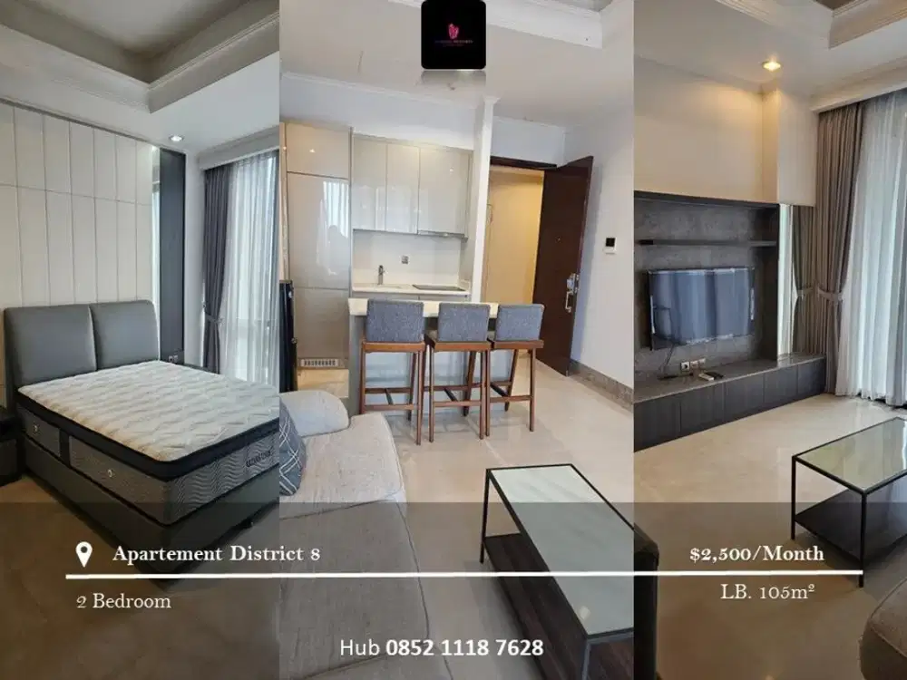 Disewakan Apartement District 8 2BR Full Furnished