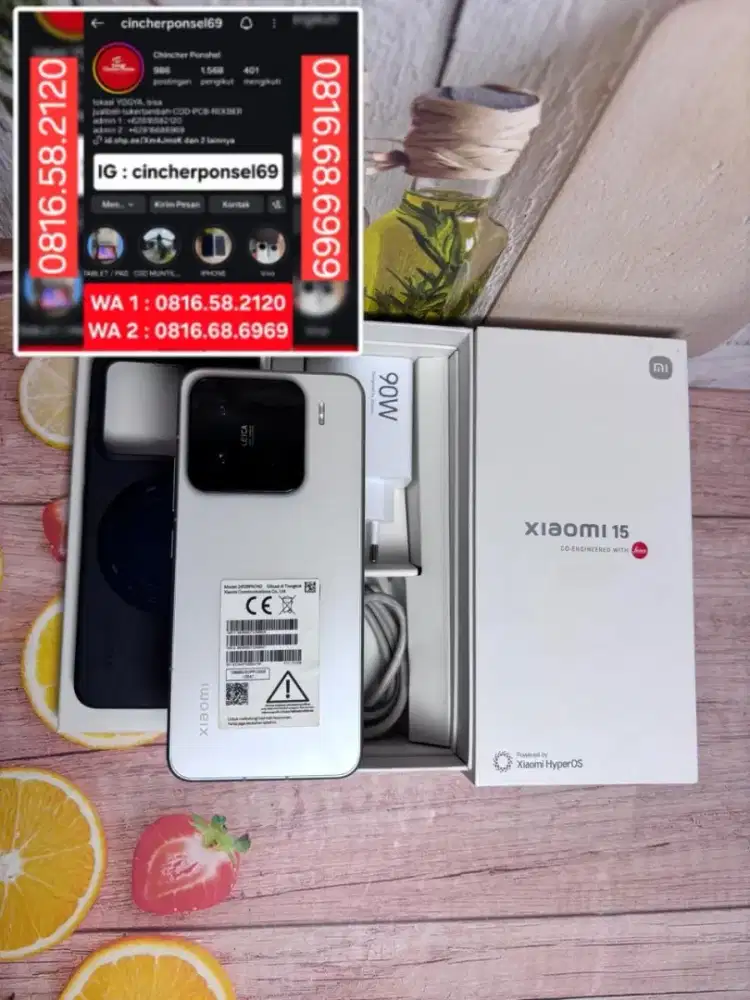 Jual hp likeNEW XiaomI 15 5G 12/512 istimewa grns JULI 2027