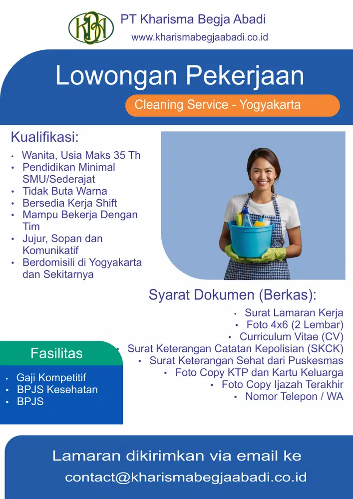 LOWONGAN KERJA CLEANING SERVICE