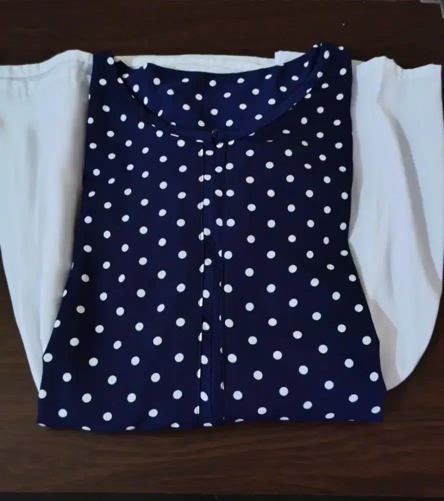 Dress Polkadot Navy