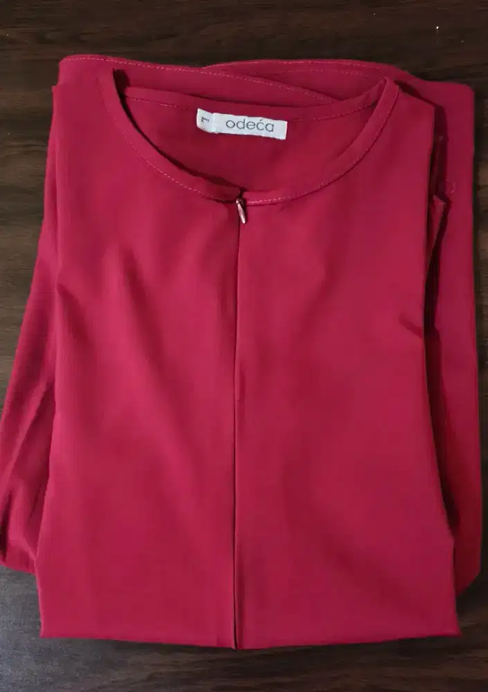 Dress Maroon Renda