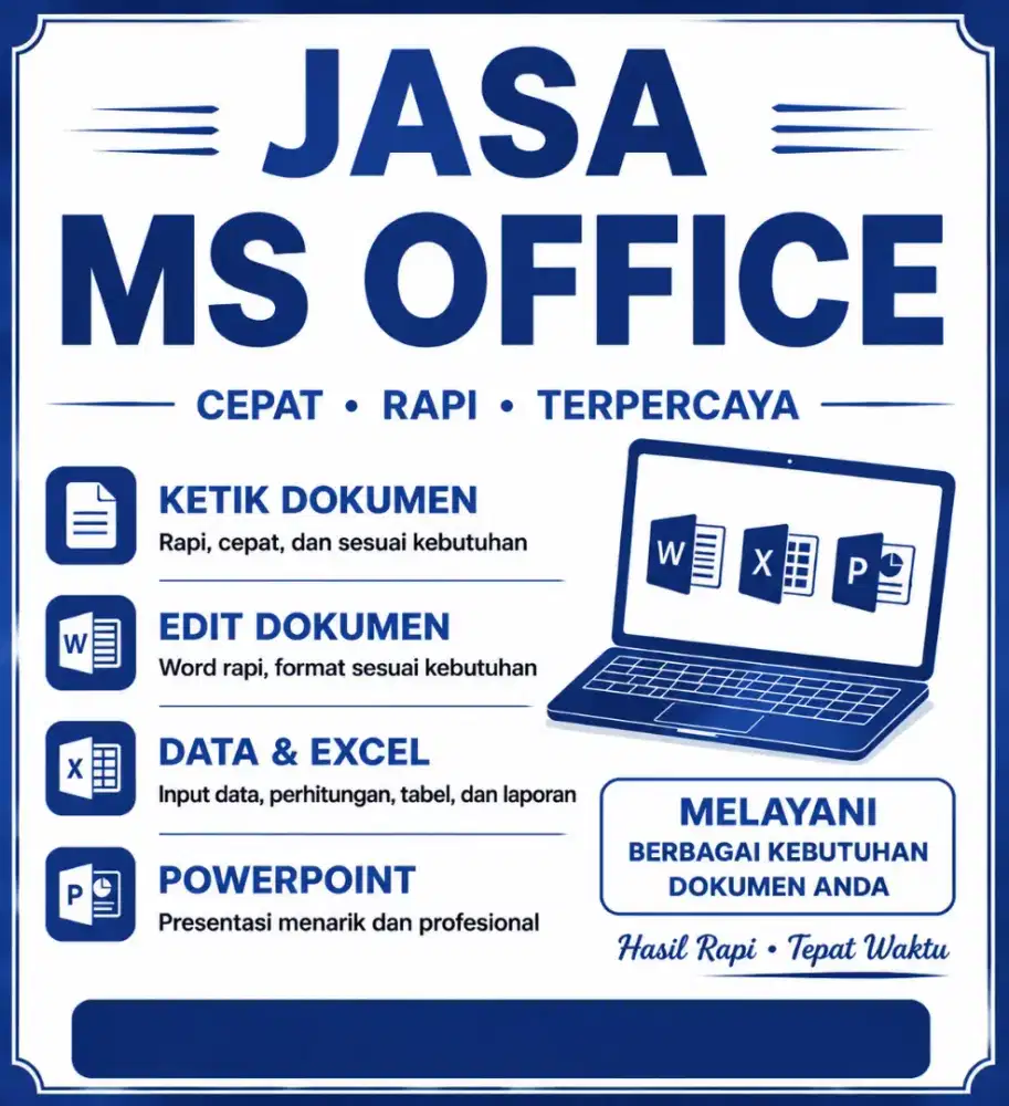 Jasa Ms Office Pengetikan & Perapian Dokumen