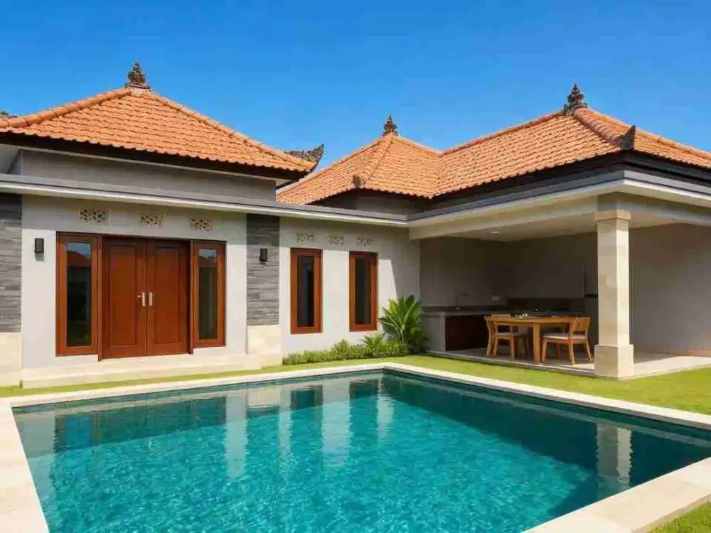 Villa Harga Paling Murah hanya 900 Jutaan Sudah dapat Villa Plus Pool, Lokasi Strategis di Pering dan Saba, Gianyar