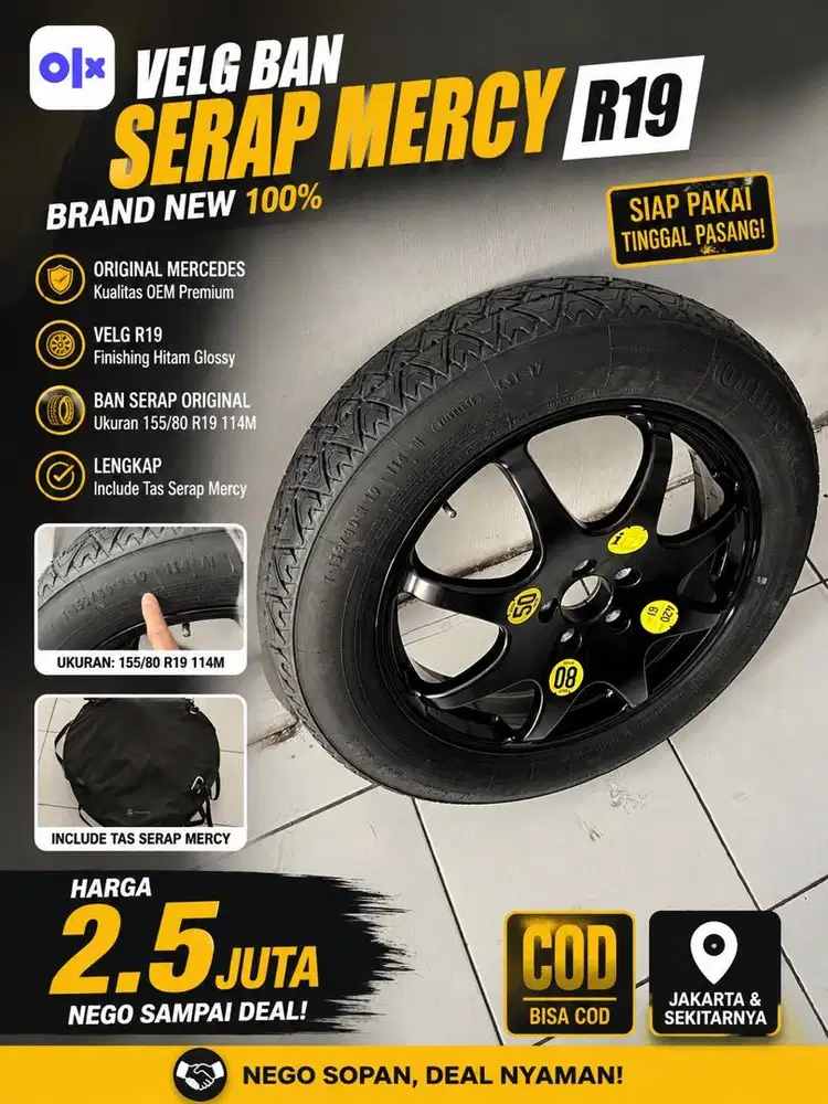 Velg Ban Mercy R19 (GLC 250/ GLC 200) baru