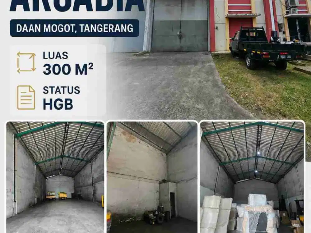 Dijual Gudang Luas 300m² di Daan Mogot Arcadia