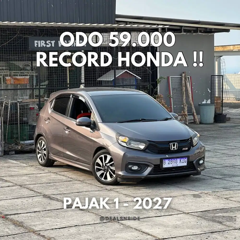 ODO 59.000 ANTIKK !! PAJAK 1/2027 HONDA BRIO RS CVT 2022 SIAP PAKAI