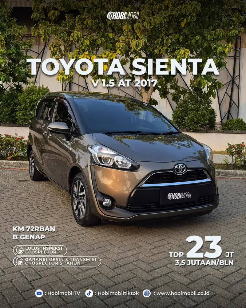 GARANSI MESIN 5TH Toyota Sienta V at 2017