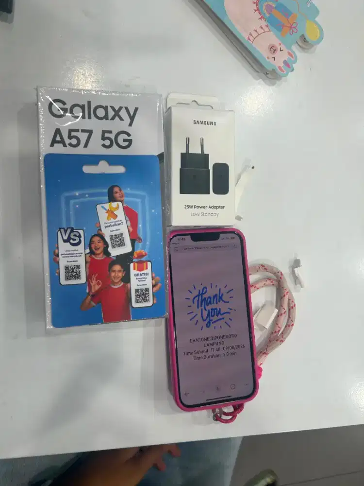 SAMSUNG GALAXY A57⁵G + ADP 25W +PROTEKSI LAYAR