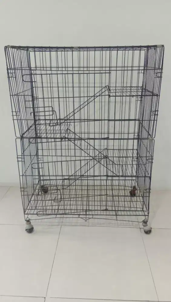 Kandang Kucing 3 Susun 2 Pintu