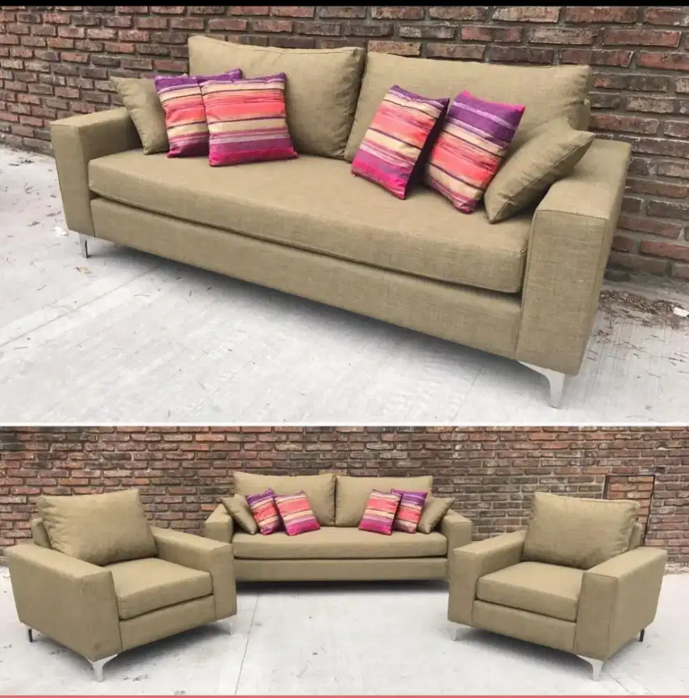 Sofa 2.1.1 minimalis coklat