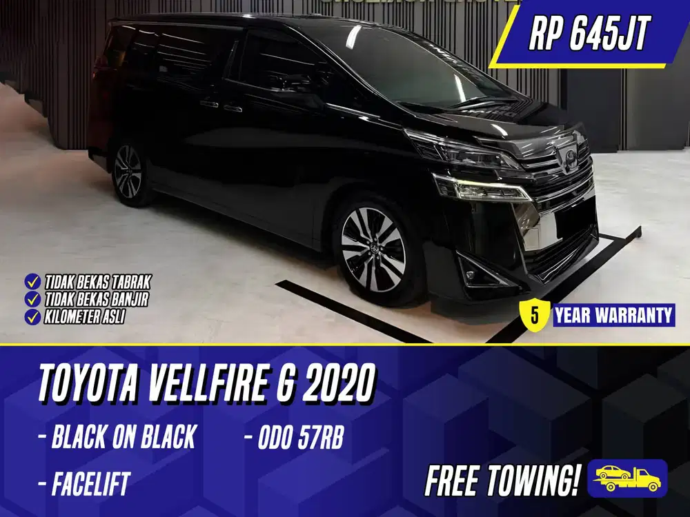 Toyota Vellfire G 2020 Black Hitam