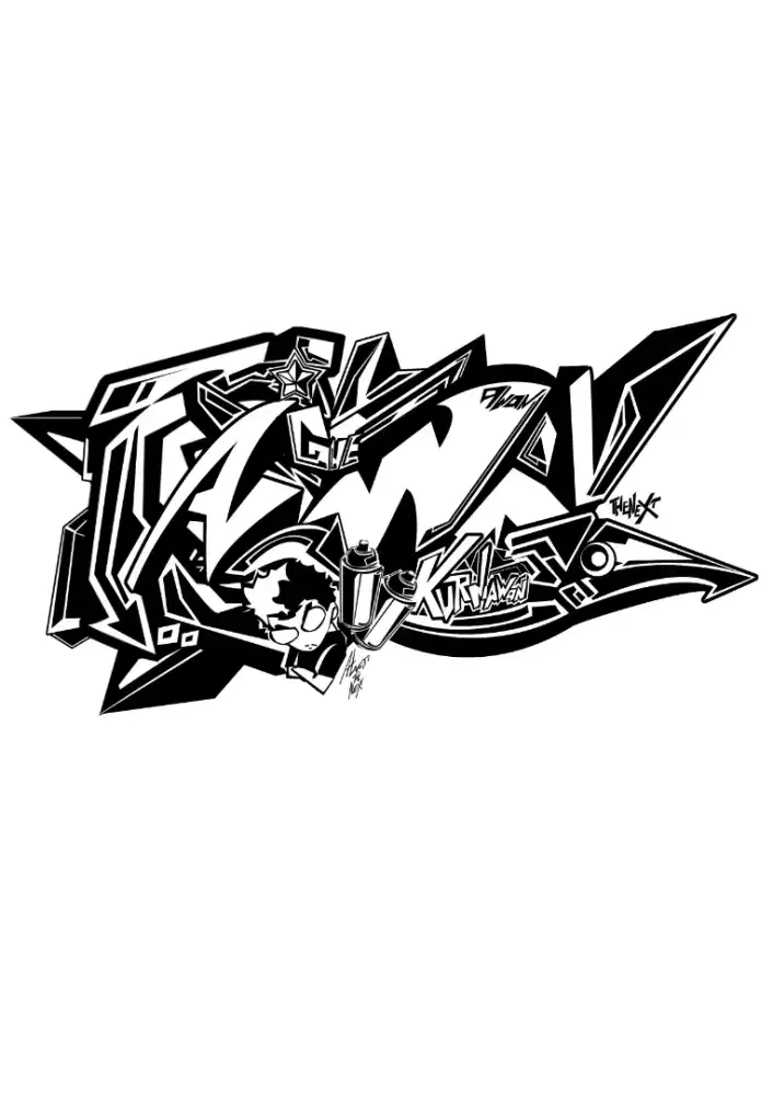 Illustrasi graffiti of Awan Thenext